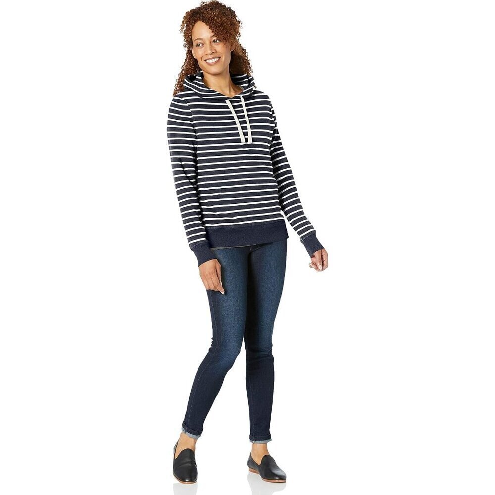 Women's French Terry Fleece Pullover Hoodie Large Cozy Soft Everyday Casual - Picture 3 of 4